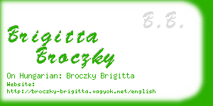 brigitta broczky business card